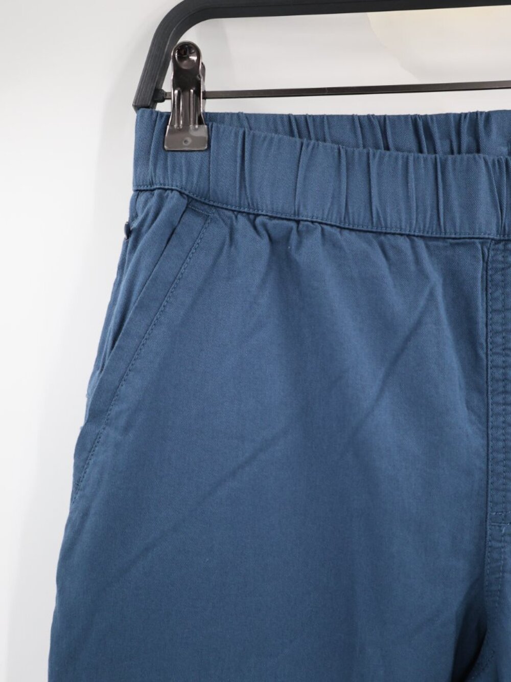 PACT Pants Mens Small L33 Organic Cotton Stretch Elastic Waist Drawstring Blue - Picture 2 of 12